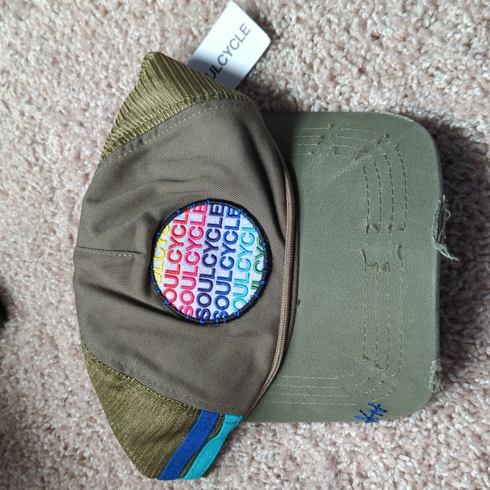 Soul Cycle Distressed Hat Adjustable Green NWT